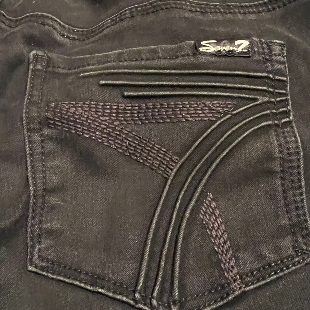 Seven7 High Rise Ankle Skinny Black Jeans Women's Size 6‎